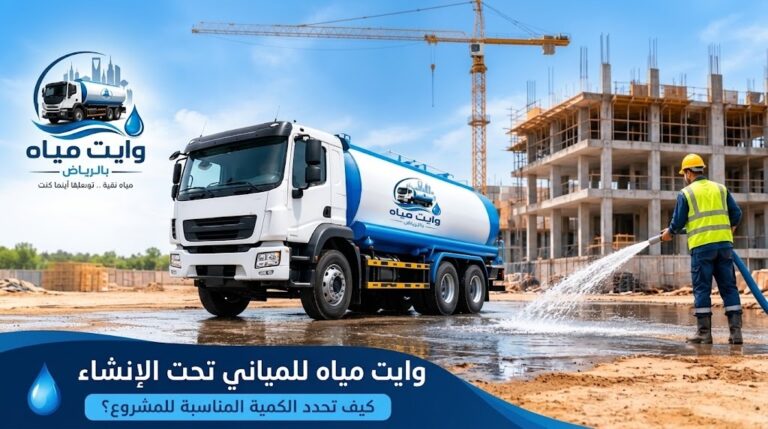 وايت مياه للمباني تحت الإنشاء بالرياض لتوفير المياه لمواقع البناء