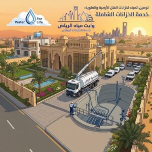 توصيل المياه لخزانات الفلل بالرياض باستخدام وايت مياه
